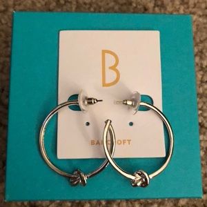 Bancroft StitchFix Silver Knot Hoop Earrings